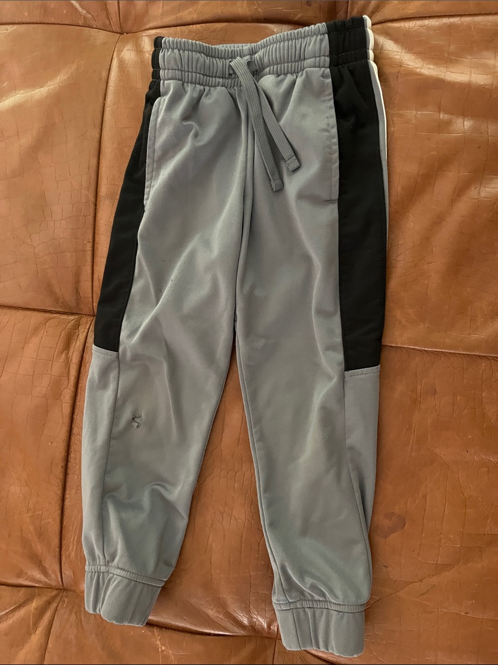 Kids Athletic Drawstring Jogger Pants - Gray/Black